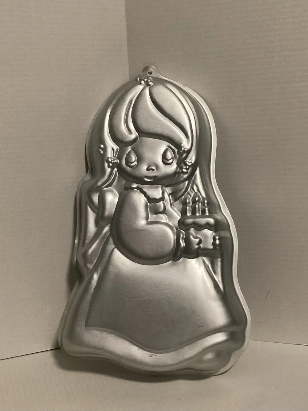 Vintage 1993 Wilton Silver Precious Moments Girl Cake Pan Mold